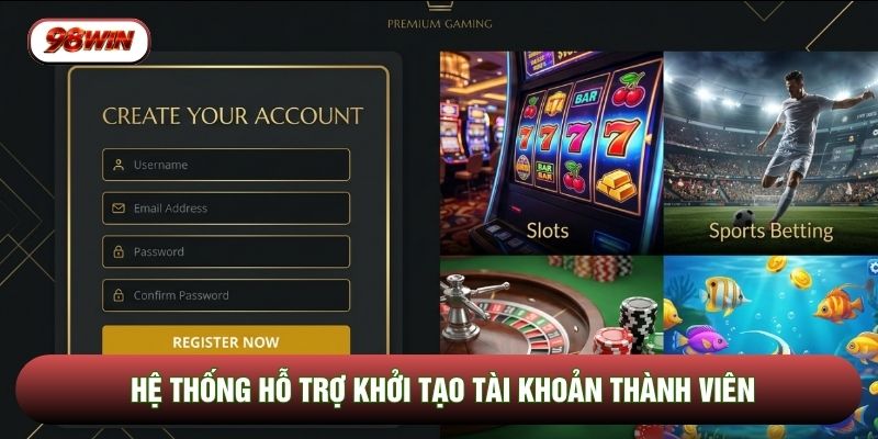 Hệ thống hỗ trợ khởi tạo tài khoản thành viên