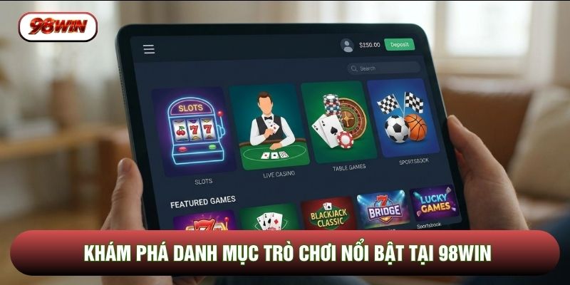 Khám phá danh mục trò chơi nổi bật tại 98WIN